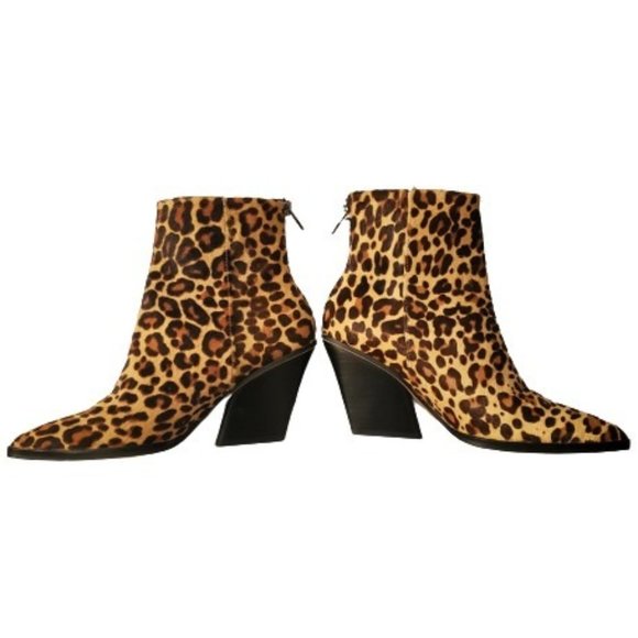 Dolce Vita Women's ISSA Leopard-Print Calf Hair Pointed-Toe Ankle Boots Size 6 - Picture 5 of 13